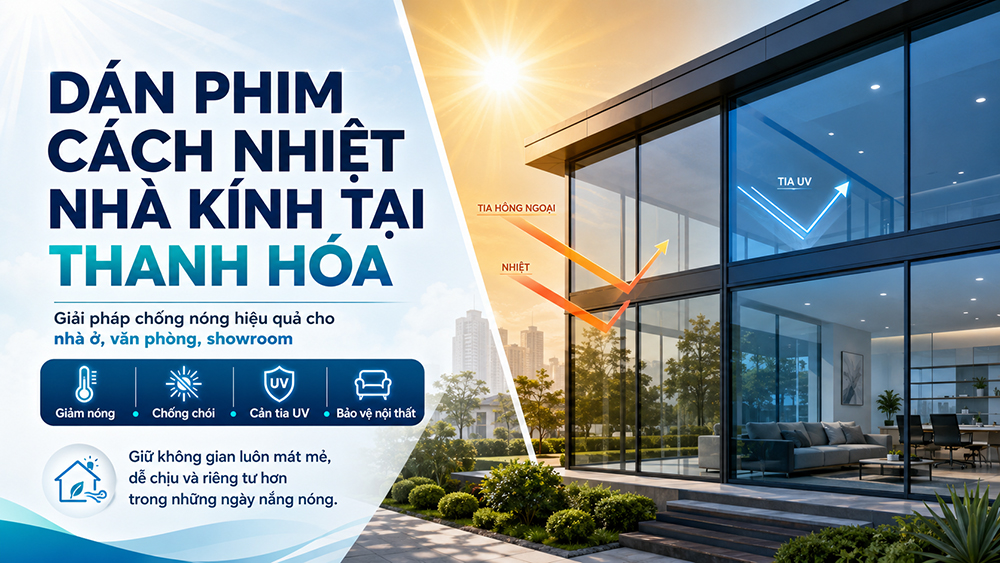 Dán Phim Cách Nhiệt Nhà Kính Tại Thanh Hóa Chống Nóng Hiệu Quả