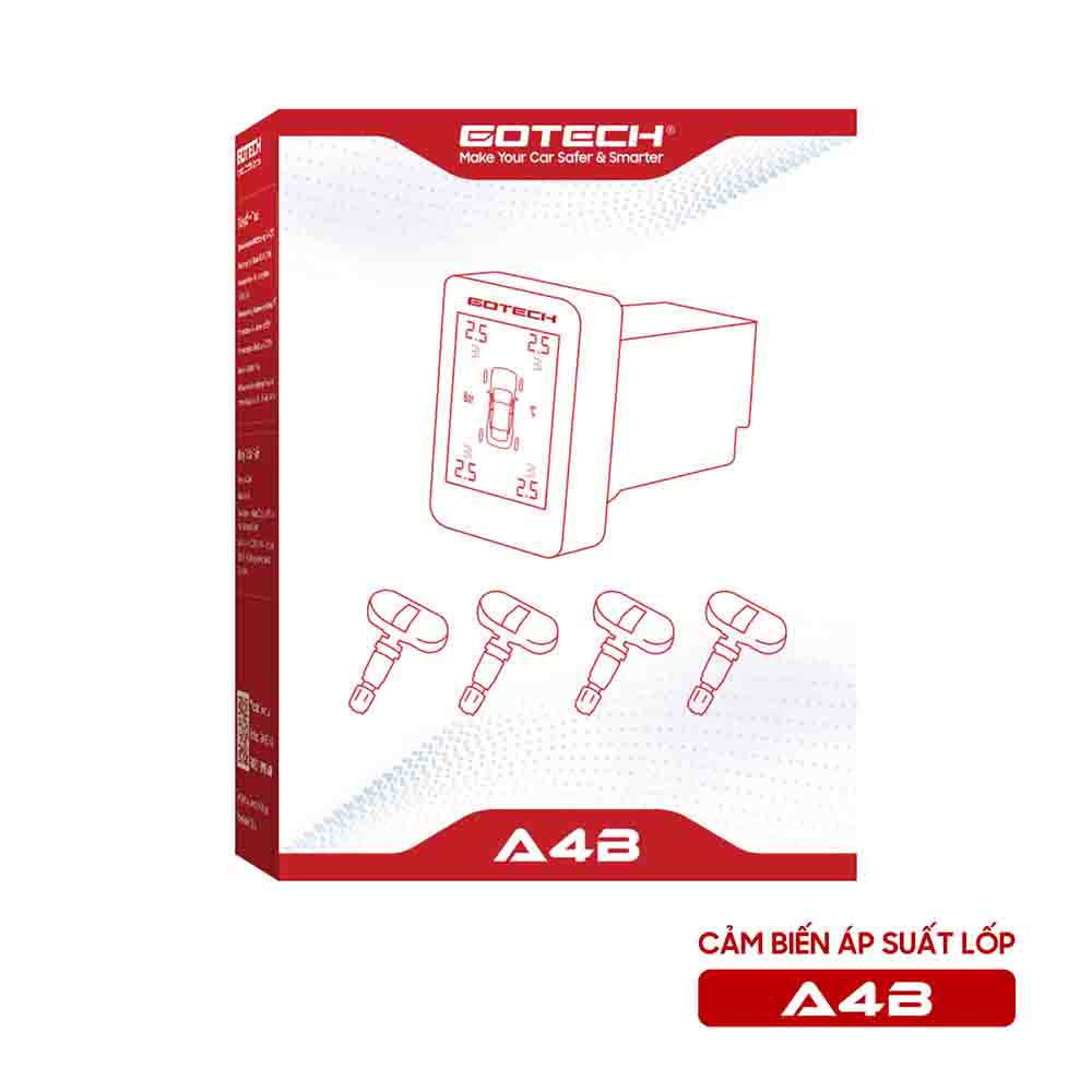 2T Việt Nam Auto - Camera 360 dct, màn hình android, độ đèn xe ô tô, dán phim cách nhiệt, phụ kiện đồ chơi xe hơi Cảm biến áp suất lốp Gotech A4B – Giải pháp giám sát lốp thông minh, an toàn cho ô tô