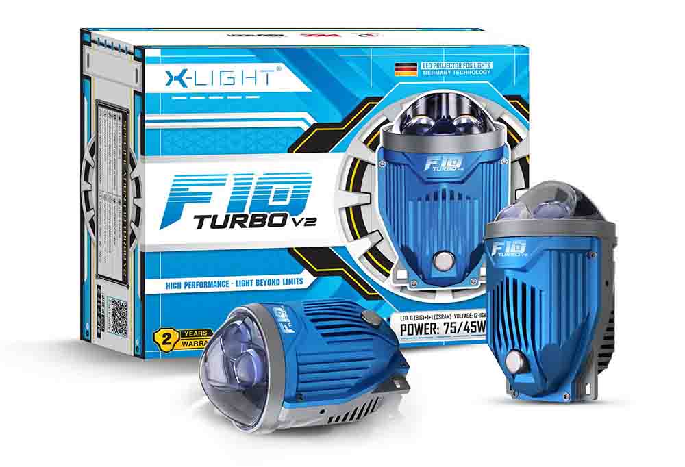 Đèn Bi Gầm X-Light F10 Turbo V2 – Siêu Phẩm Nâng Cấp Ánh Sáng 2025