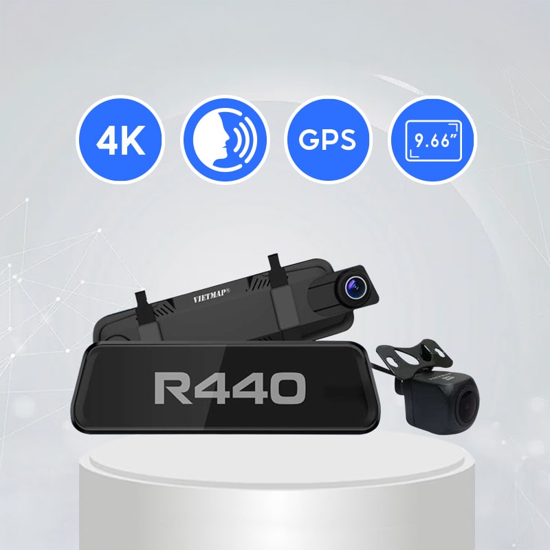 2T Việt Nam Auto - Camera 360 dct, màn hình android, độ đèn xe ô tô, dán phim cách nhiệt, phụ kiện đồ chơi xe hơi Alternative view of Camera Hành Trình Gương Vietmap R440
