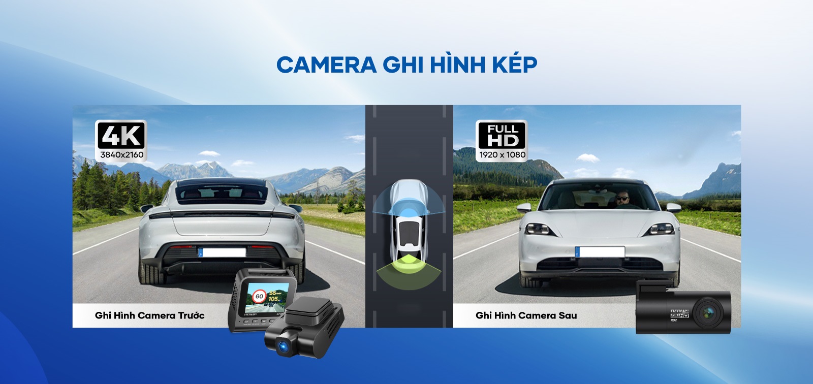 Camera Hành Trình Vietmap S720 – Gương Thông Minh 2 Camera, Lái Xe An Toàn Hơn Mỗi Ngày Camera Hành Trình Vietmap S720