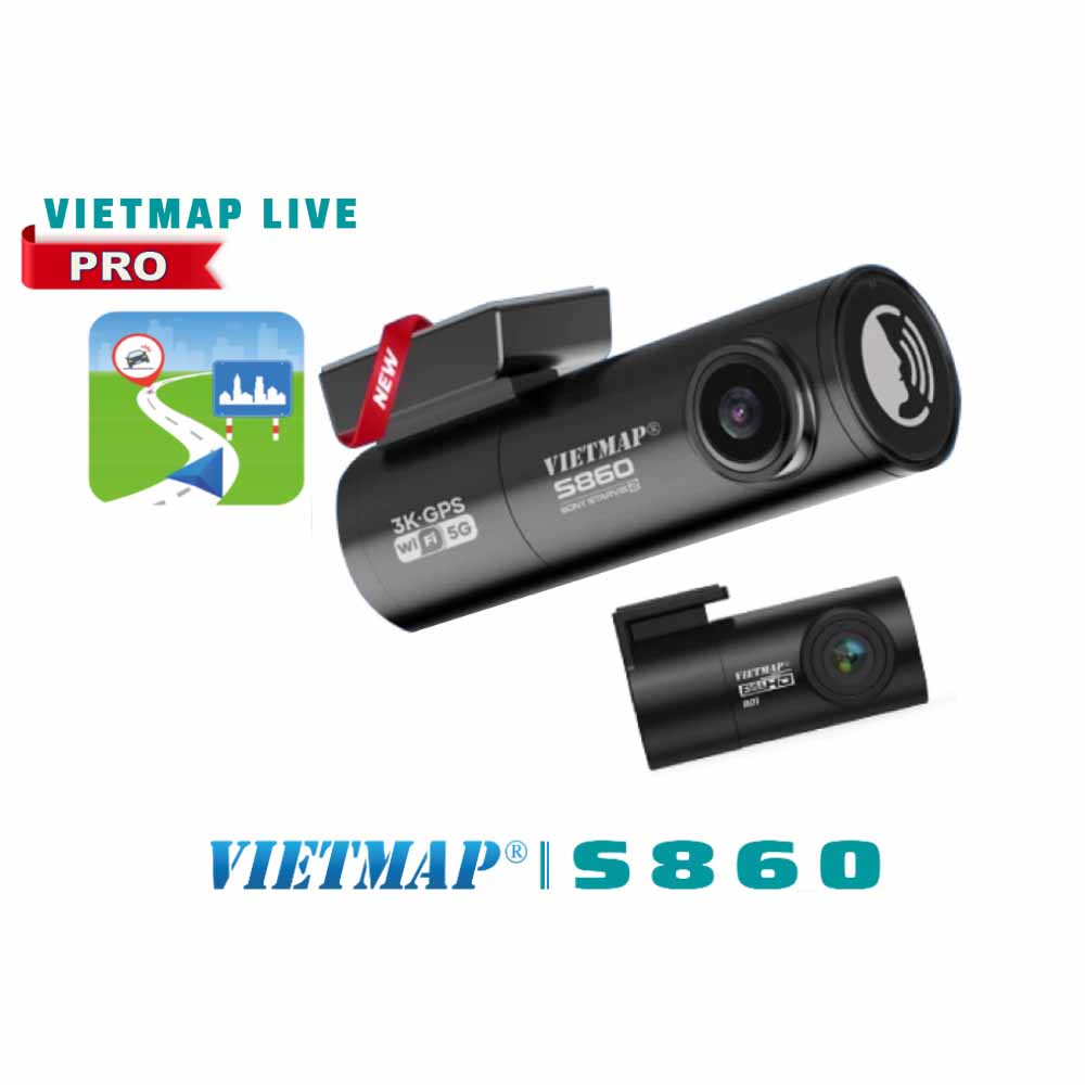 2T Việt Nam Auto - Camera 360 dct, màn hình android, độ đèn xe ô tô, dán phim cách nhiệt, phụ kiện đồ chơi xe hơi Alternative view of Camera Hành Trình Vietmap S860