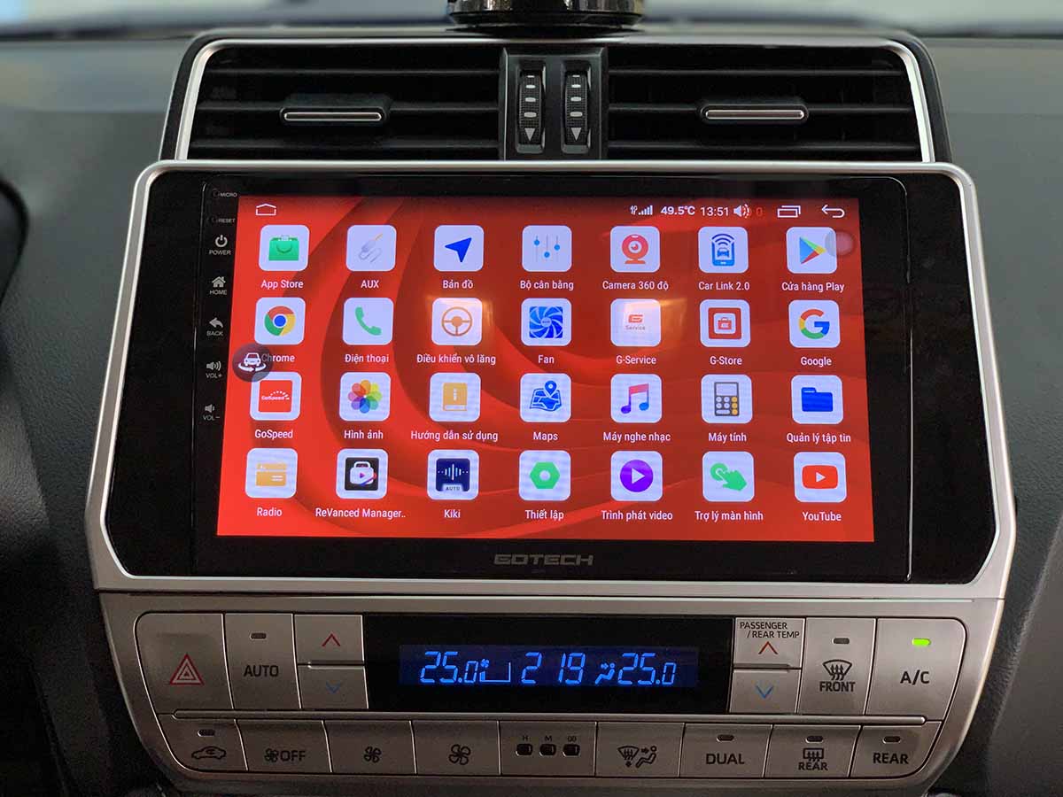 lap man hinh android gotech g360 cho toyota prado 3