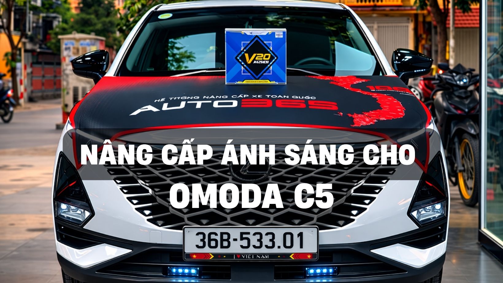 nang cap anh sang cho omoda c5 voi bi led x light v20 series 8