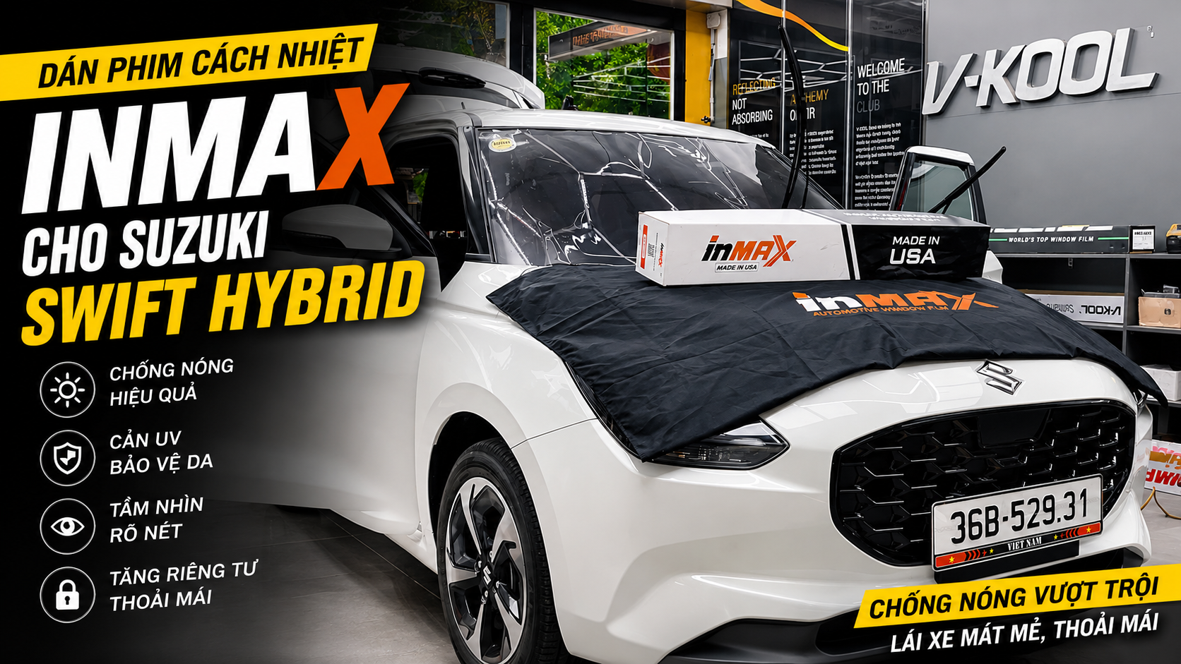 Dán phim cách nhiệt Inmax cho Suzuki Swift Hybrid 2025
