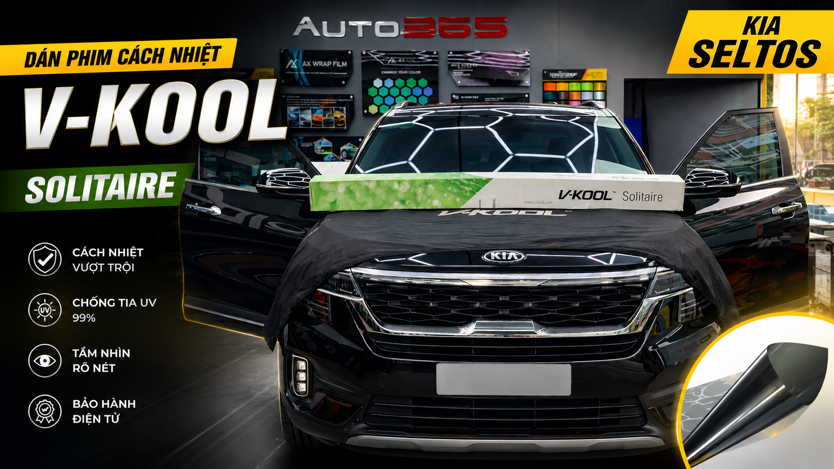 Dán phim cách nhiệt V-Kool cho Kia Seltos