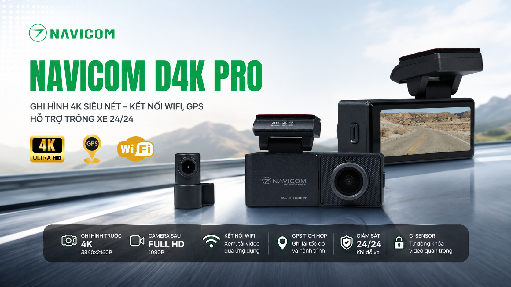 Camera Hành Trình NAVICOM D4K Pro