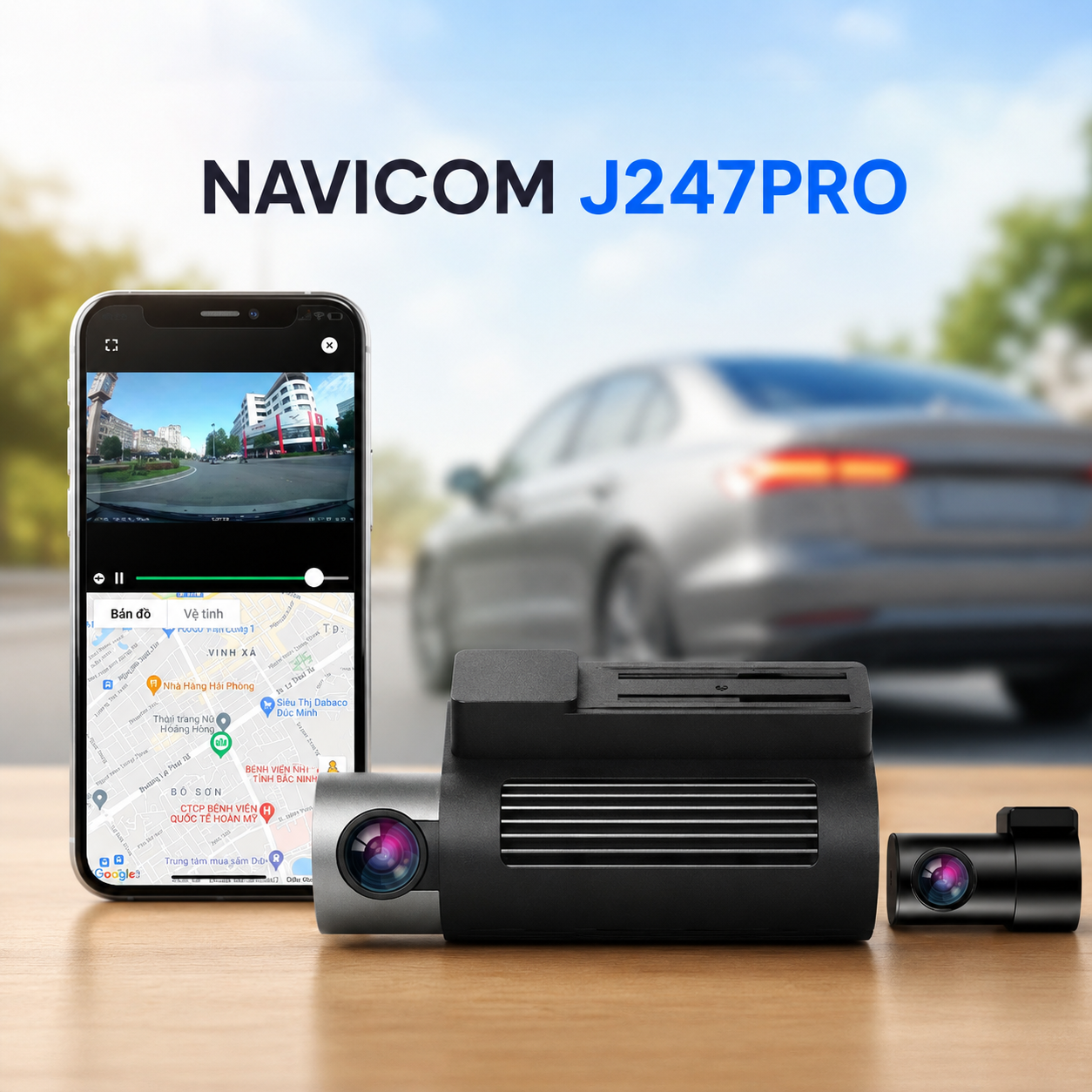 Camera Hành Trình Navicom J247 Pro 2K – Giải Pháp Giám Sát Xe Từ Xa 24/7 Hiệu Quả