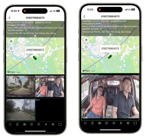 camera hanh trinh navicom x5 3ch 4g gps 7