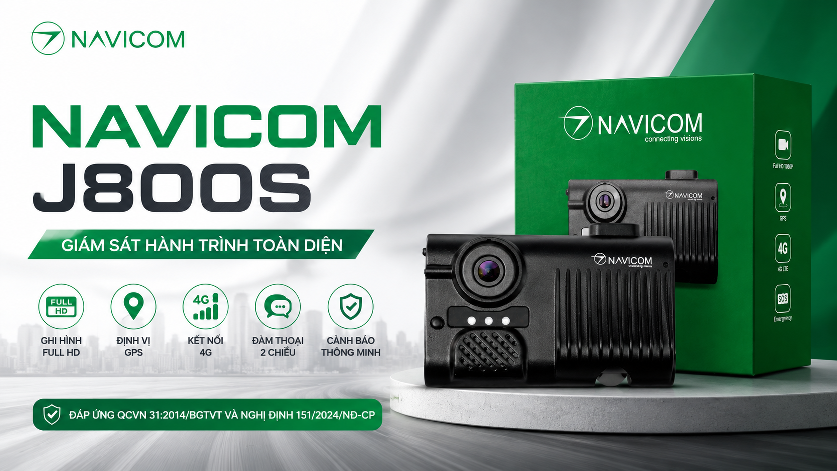 Camera Nghị Định Cho Xe Cứu Thương Navicom J800S
