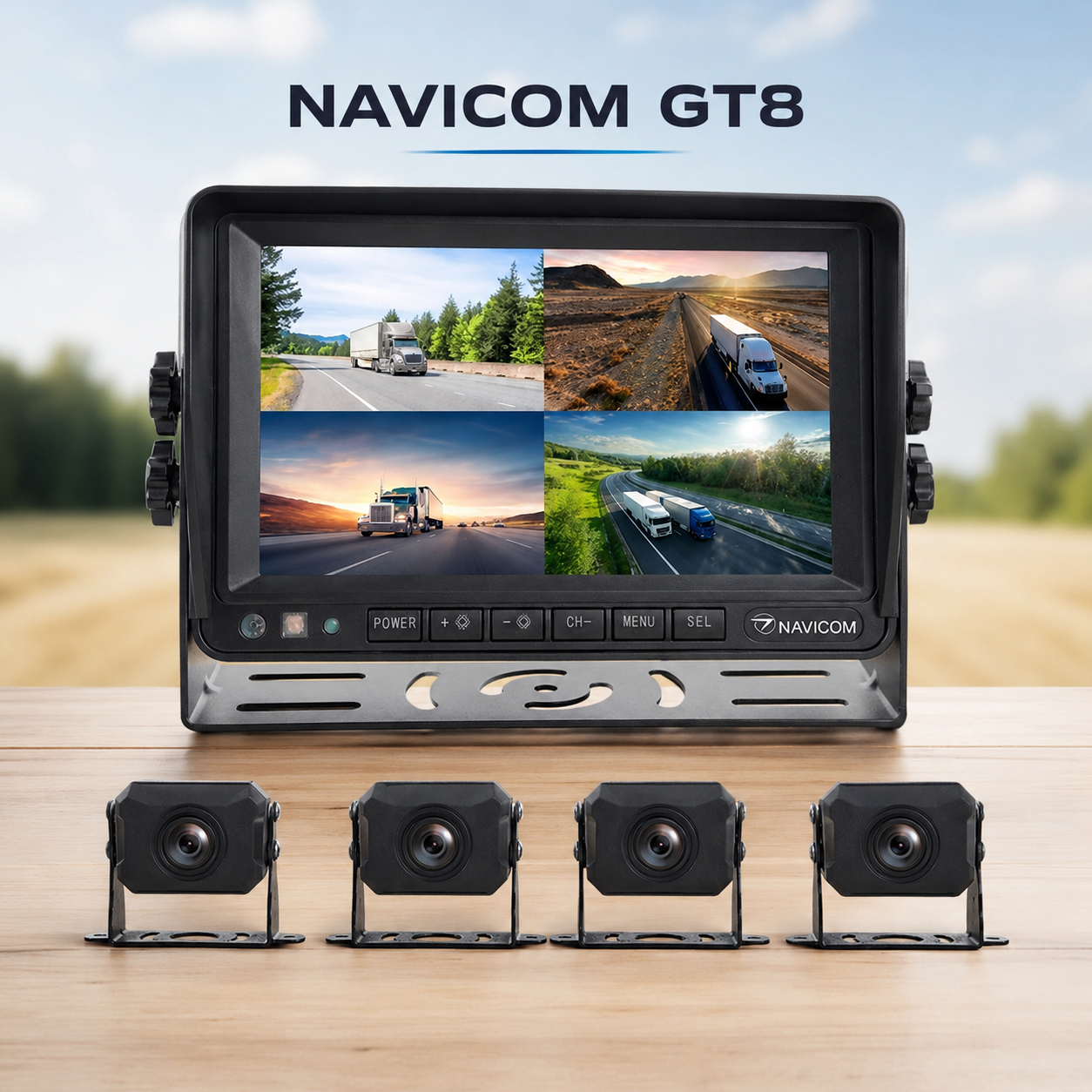 Camera Xe Tải 4 Kênh 720P Màn Hình 7 Inch Navicom GT8 – Giải Pháp Giám Sát Toàn Diện Cho Xe Tải