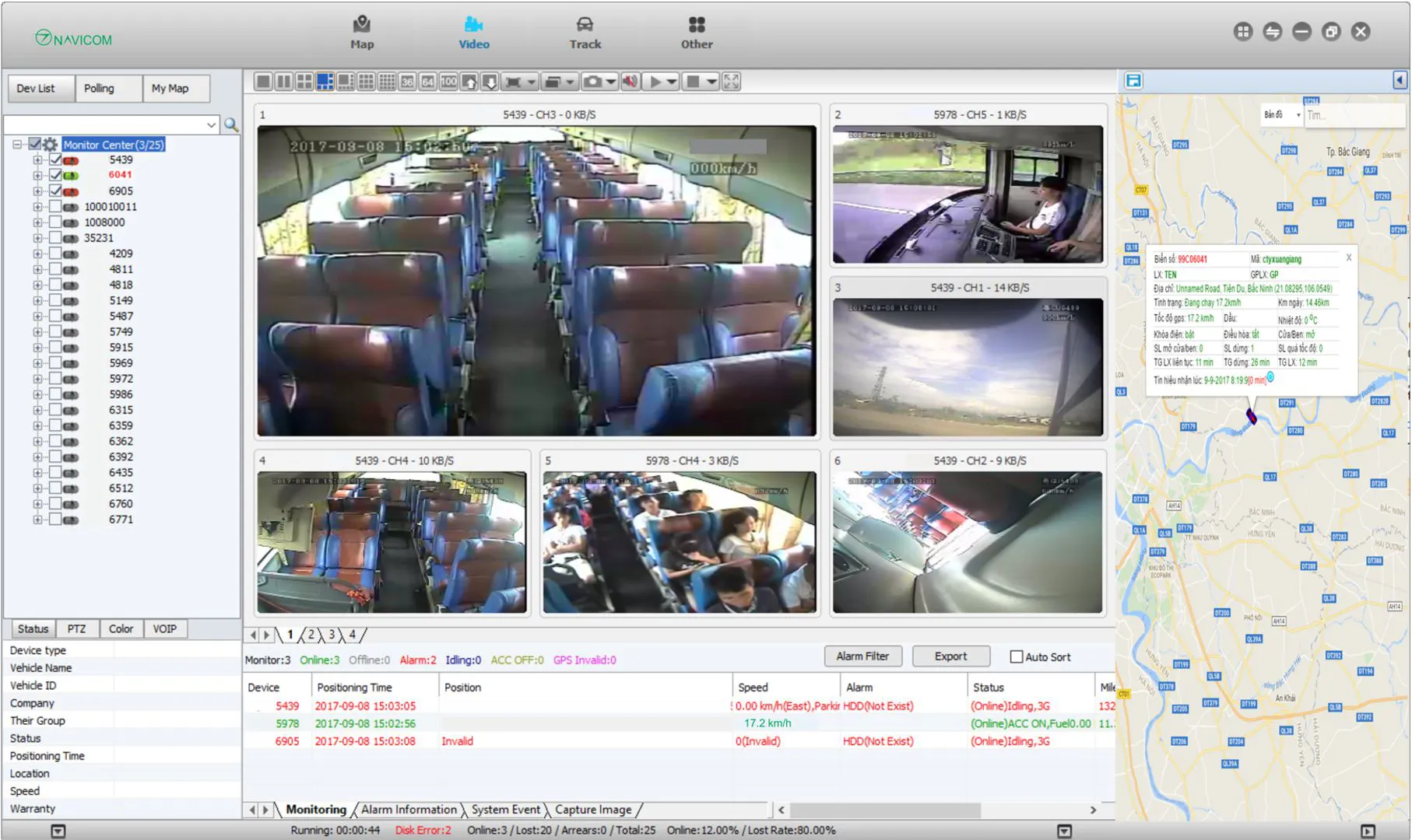 dau ghi camera giam sat o to navicom ct05g 5