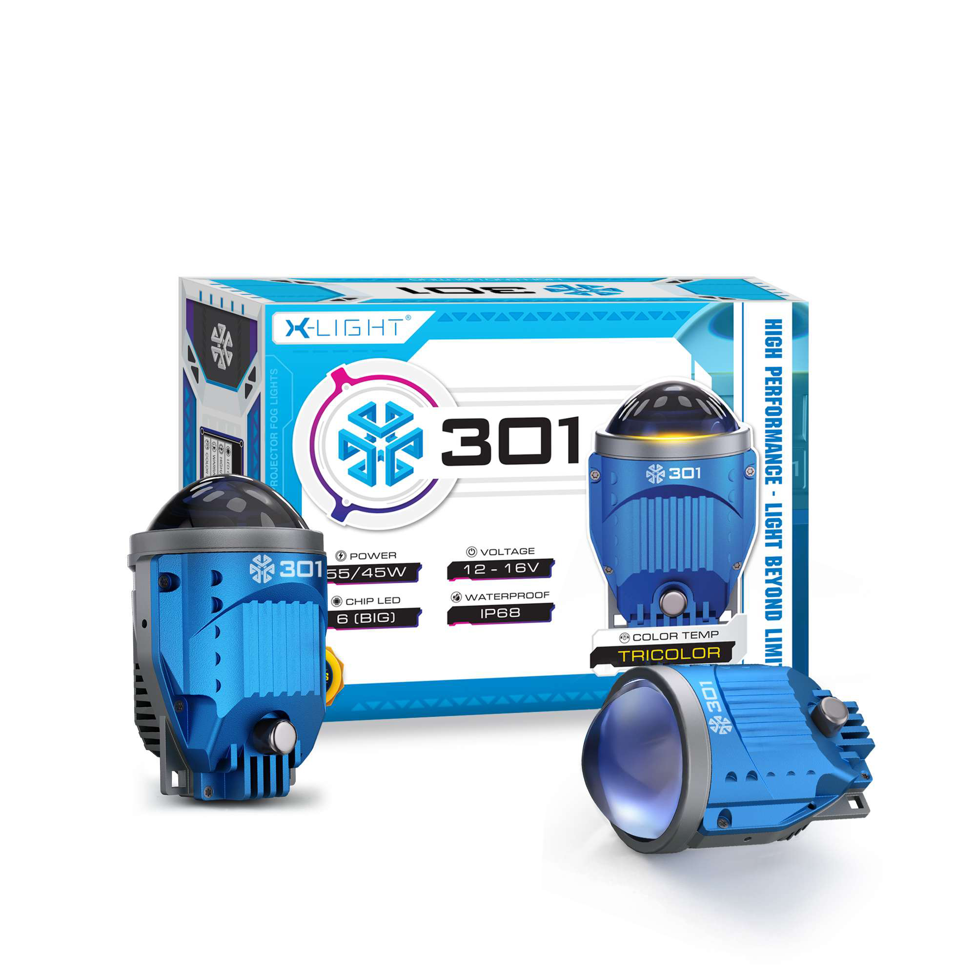 Đèn Bi Gầm X-Light 301 V2 – Nâng Cấp Ánh Sáng Gầm 3 Nhiệt Màu Cho Ô Tô