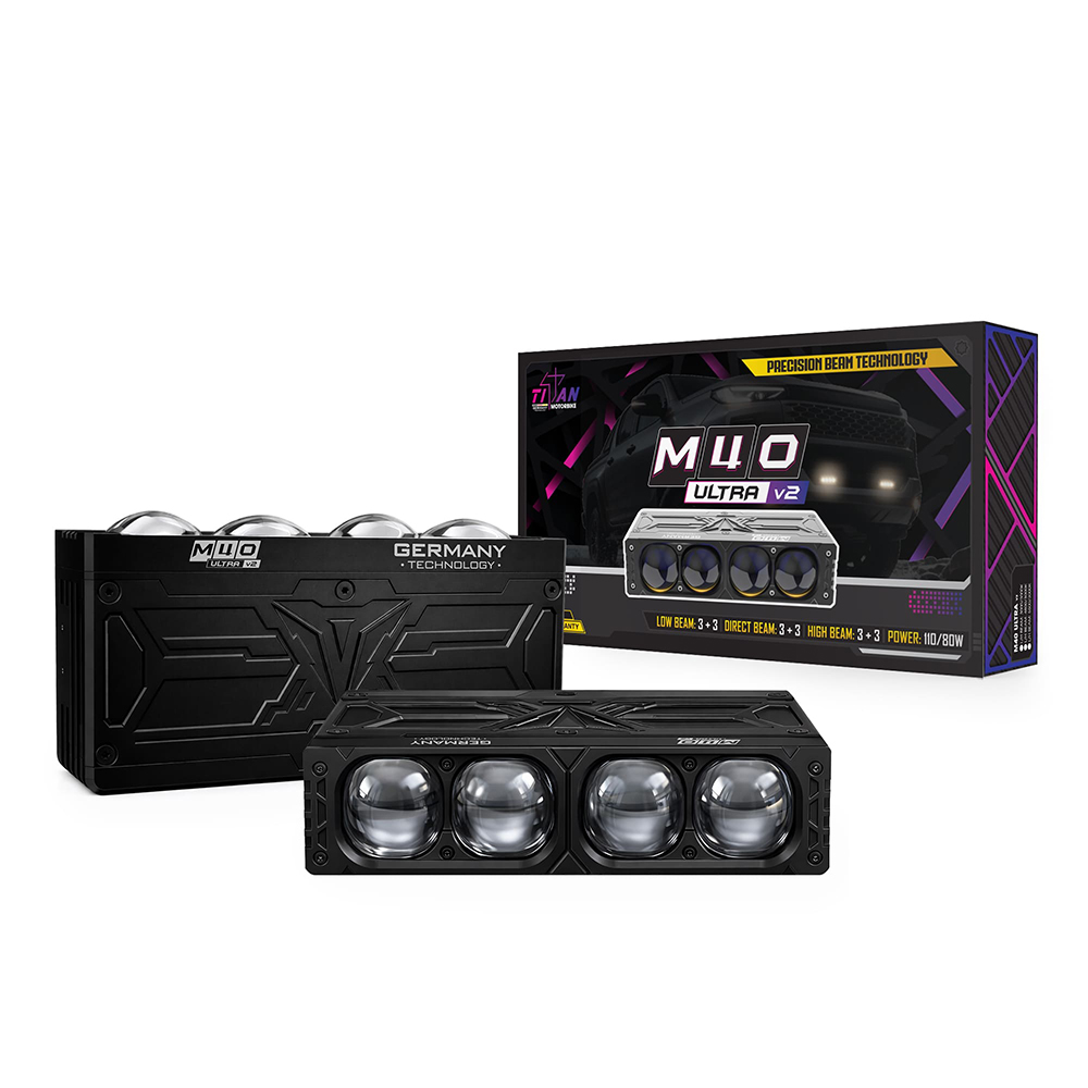 Đèn Trợ Sáng Titan M40 Ultra V2 – Bù Cos Đậm Tâm, Pha Xa Mạnh, Lái Đêm Tự Tin Hơn