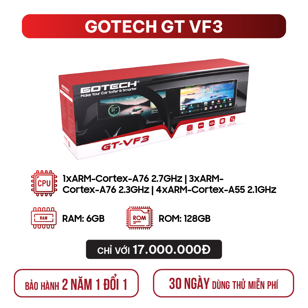 Màn Hình Android Gotech GT VF3 Cho VinFast VF3