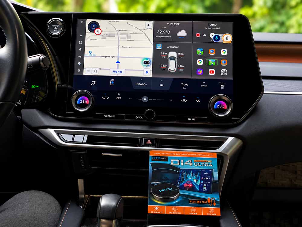 nang cap android box htd d14 ultra cho lexus rx350 2