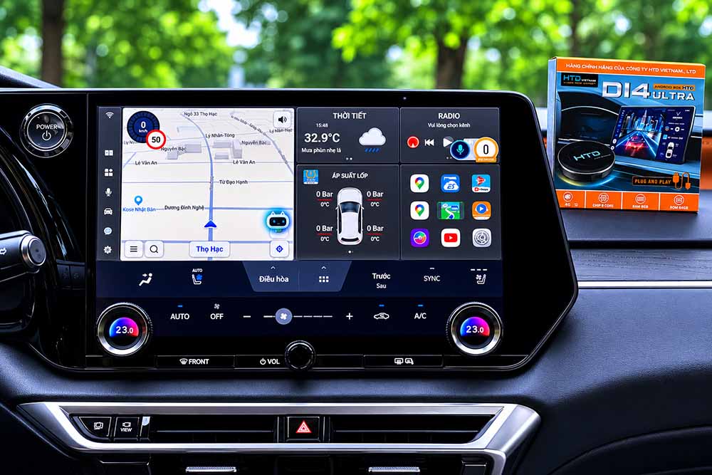 nang cap android box htd d14 ultra cho lexus rx350 5