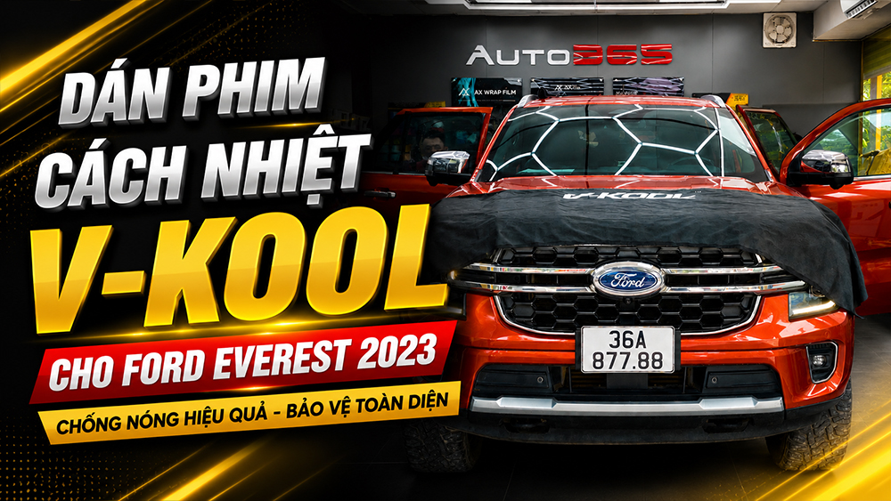 Dán phim cách nhiệt V-KOOL cho Ford Everest 2023
