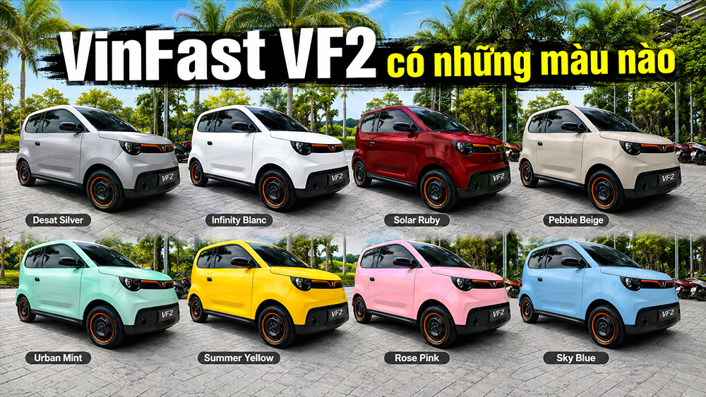 VinFast VF2 Có Gì? Tổng Hợp Trang Bị Và Thông Số Chi Tiết 2026 Vinfast VF2 có những màu nào