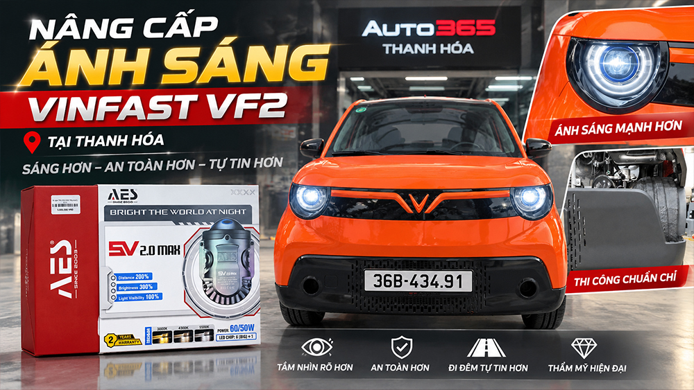 Nâng Cấp Ánh Sáng VinFast VF2 Tại Thanh Hóa