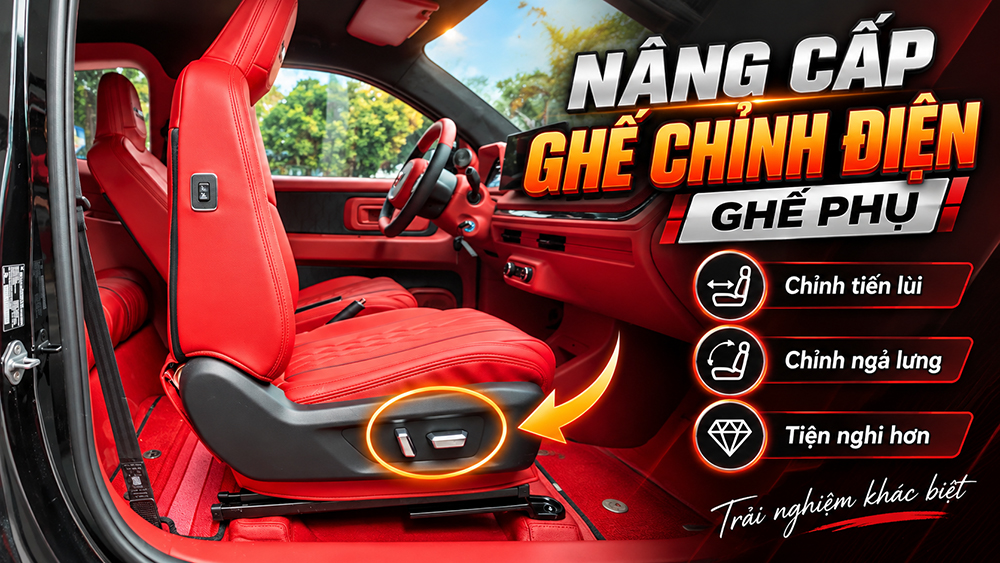 Nâng câp ghế chỉnh điện ghế phụ Vinfast VF2