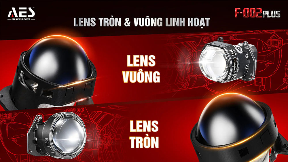 Lens 3.0 inch – Hai phiên bản tròn và vuông
