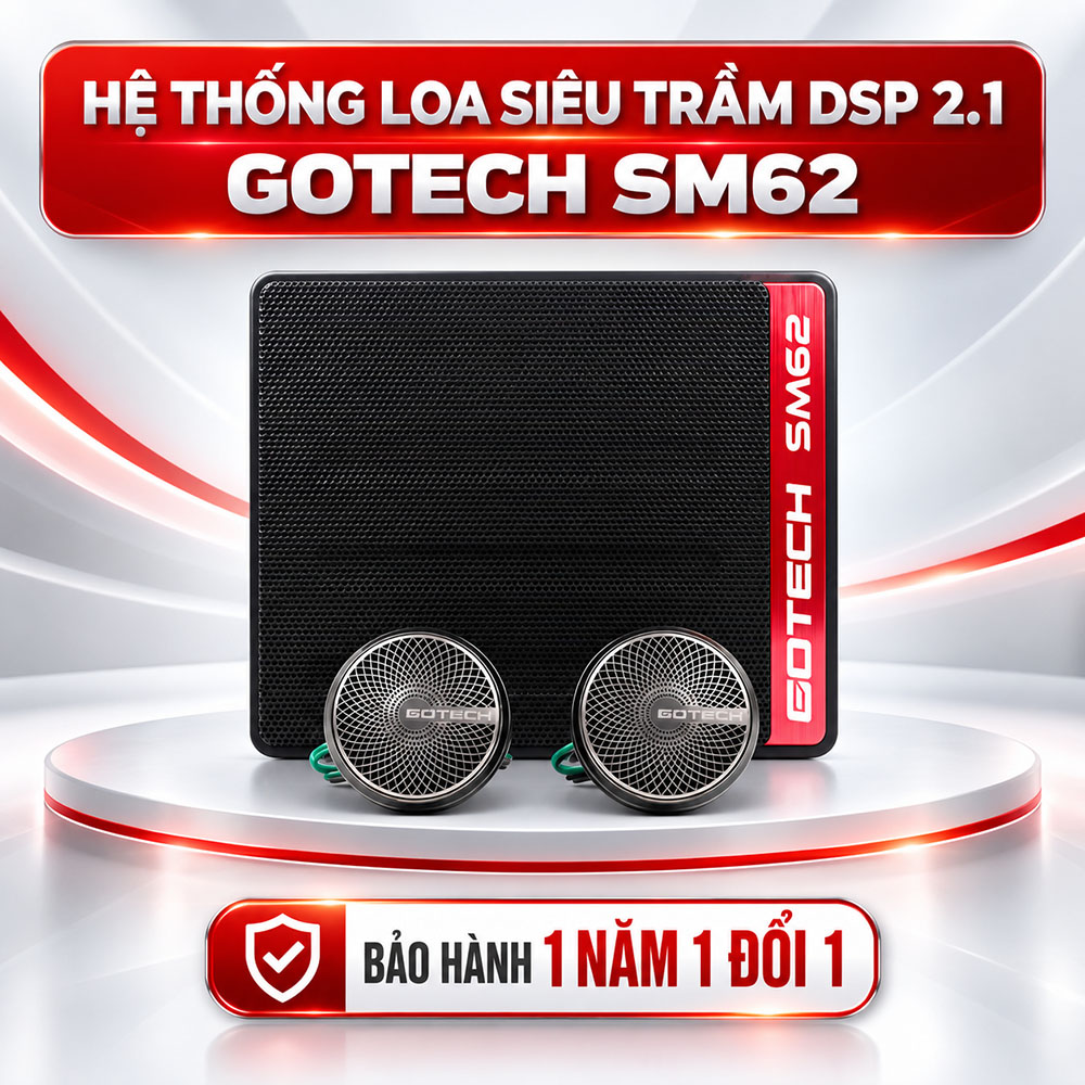 Alternative view of Loa Gotech SM62 – Nâng Cấp Âm Thanh Ô Tô Với Sub DSP AMP 2.1 Tích Hợp