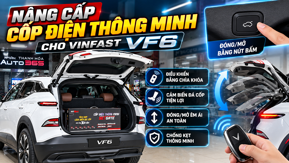 Nâng Cấp Cốp Điện Thông Minh Cho VinFast VF6 –  Tiện Lợi Với Mọi Thao Tác Đóng Mở